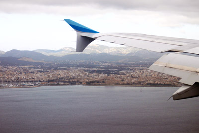 November 2021 | Palma de Mallorca beim Anflug auf dem Flughafen Son Sant Joan