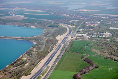 April 2019 | Espenhain mit Baustelle der A72