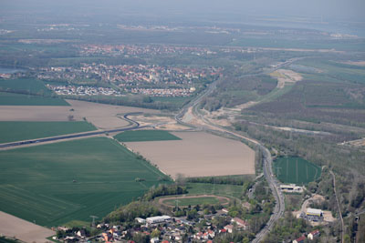 Apri 2019 | R&ouml;tha und im Hintergrund der Zwenkauer See (rechts oben)