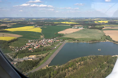 April 2020 | Talsperre Sch&ouml;bach mit der Ortschaft Altm&ouml;rbitz