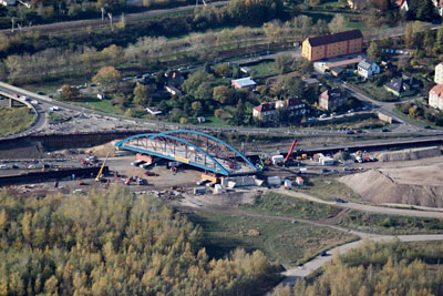 Oktober 2022 | Einhub einer neuen Br&uuml;cke &uuml;ber die k&uuml;nftige A72 bei Gro&szlig;deuben